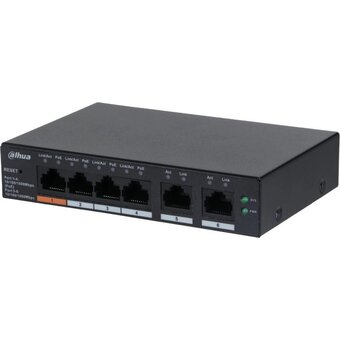  Коммутатор управляемый Dahua DH-CS4006-4GT-60 (L2) 4x1Гбит/с 2xКомбо(1000BASE-T/SFP) 60W 
