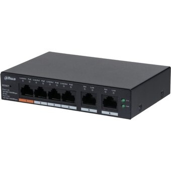  Коммутатор управляемый Dahua DH-CS4006-4GT-60 (L2) 4x1Гбит/с 2xКомбо(1000BASE-T/SFP) 60W 