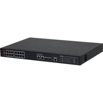  Коммутатор управляемый Dahua DH-S4220-16GT-190 (L2) 16x1Гбит/с 2SFP 16PoE 190W 