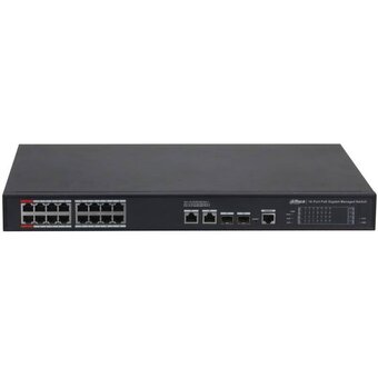  Коммутатор управляемый Dahua DH-S4220-16GT-190 (L2) 16x1Гбит/с 2SFP 16PoE 190W 
