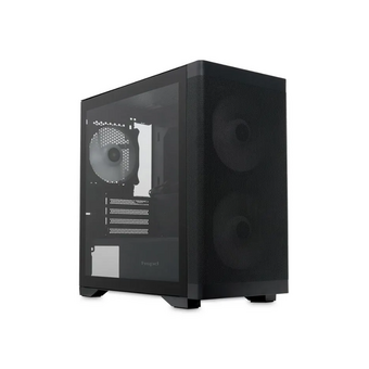  Корпус HSPD M320 (M320-TGBK-ARGB), Mesh Mini-tower, Black, slide TG, 0.45 SPCC, 2x140mm ARGB+1x120mm ARGB mATX 