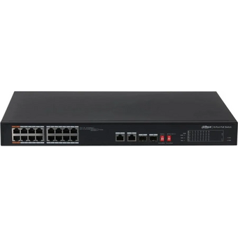  Коммутатор неуправляемый Dahua DH-S3218-16ET-190 16x100Мбит/с 2x1Гбит/с 