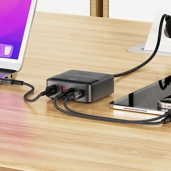  Портативная зарядная станция ACEFAST Z6 PD65W GaN 2*USB-C+2*USB-A black 