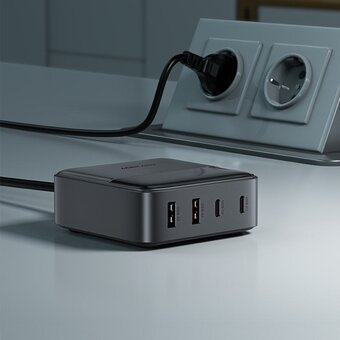  Портативная зарядная станция ACEFAST Z6 PD65W GaN 2*USB-C+2*USB-A black 