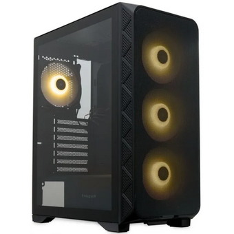  Корпус HSPD M521 (M521-TGBK-ARGB), Mesh Mid Tower, Black, slide TG, 0.45 SPCC, 4x120mm ARGB ATX 