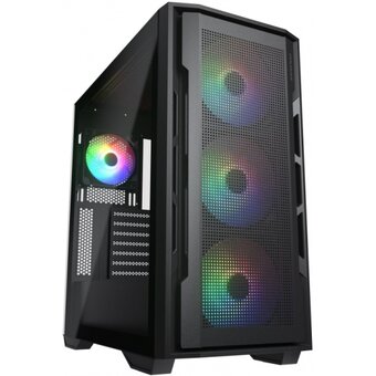  Корпус Cougar Uniface X RGB V2 Black, 4x140mm ARGB PWM Fan, ARGB PWM Fan Hub, без БП, E-ATX 