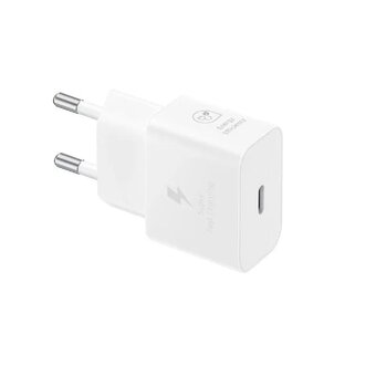  СЗУ Samsung 25W PD USB-C Adapter 2 Pin (T2510NBE-2PIN) White 