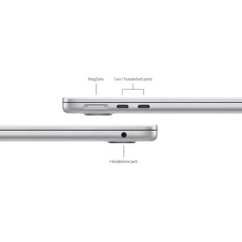  Ноутбук Apple MacBook Air A3113 (MC8H4LL/A) M3 8 core 16Gb SSD256Gb/8 core GPU 13.6" Liquid Retina (2560x1664) Mac OS silver WiFi BT Cam 