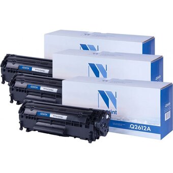  Тонер-картридж NV Print NV-Q2612A-SET3 набор для HP LaserJet 1010/ 1012/ 1015/ 1018/ 1020/ 1022/ 3015/ 3020/ 3030/ 3050/ 3052 (2000k) (3 шт) 