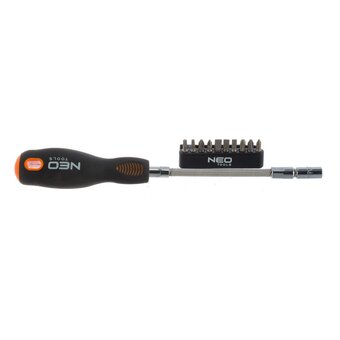  Отвертка гибкая NEO Tools 04-212 с набором бит, 12 шт 