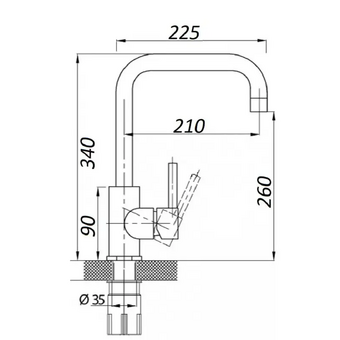  Смеситель для кухни Wisent 4998-4 