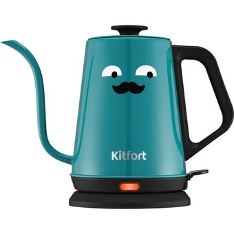  Электрочайник для варки кофе KITFORT КТ-6194-2 черно-бирюзовый 