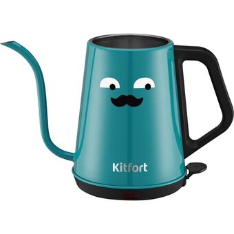  Электрочайник для варки кофе KITFORT КТ-6194-2 черно-бирюзовый 