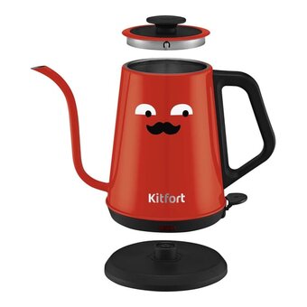  Электрочайник для варки кофе KITFORT КТ-6194-1 черно-красный 