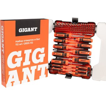  Набор отвёрток и бит Gigant GBSS-112 112 предметов 