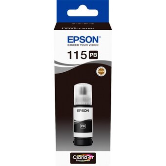  Чернила Epson 115 C13T07D14A черный фото 70мл для Epson L8160/8180 
