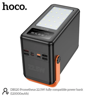  Аккумулятор внешний резервный HOCO DB120 Prometheus 22.5W fully compatible power bank 120000mAh черный 