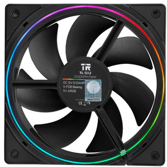  Кулер Thermalright TL-S12 (120x120x25mm, 4-pin PWM, ARGB, 47.6CFM, 23.2dBA, 1500RPM, Black) 