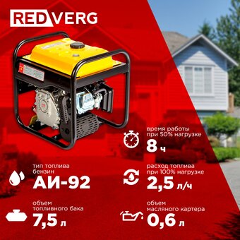  Генератор бензиновый RedVerg RD-IG3800H-O инверторный 