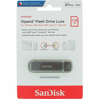  USB-флешка 128GB SanDisk iXpand Luxe Type-C/Lightning SDIX70N-128G-GN6NE 