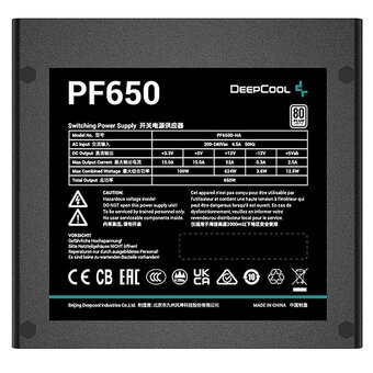  Блок питания Deepcool PF650 (R-PF650D-HA0B-WDEU) 