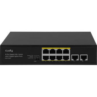  Коммутатор неуправляемый Cudy GS1010P (L2) 10x1Гбит/с 8PoE 120W 