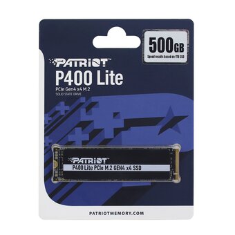  SSD Patriot P400 Lite (P400LP500GM28H) 500GB (M.2, PCI Express 4.0 x4, 3500/2400MB/s) 