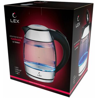  Электрочайник LEX LX3006-1 черный 