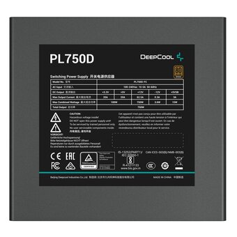  Блок питания DeepСool PL750D (R-PL750D-FC0B-EU-V2) (120mm, APFC, 80Plus Bronze) 