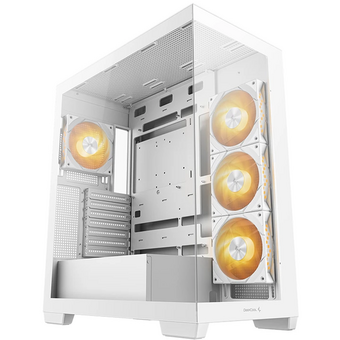  Корпус Deepcool CG580 4F WH без БП, боковое окно (панорама), 4x120mm ARGB PWM вентилятора, белый, ATX 
