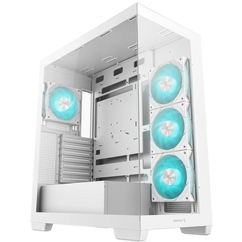  Корпус Deepcool CG580 4F WH без БП, боковое окно (панорама), 4x120mm ARGB PWM вентилятора, белый, ATX 