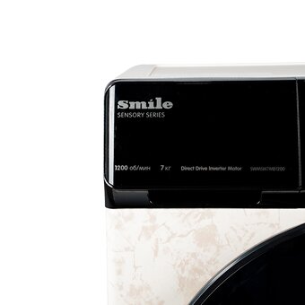  Стиральная машина SMILE SWMSW7MB1200 бежевый мрамор/черный 