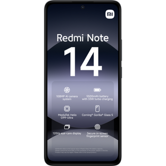  Смартфон Xiaomi Redmi Note 14 6/128  Black ЕU 