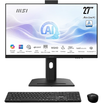  Моноблок MSI Modern AM273QP AI 1UM-002XRU (9S6-AF0111-002) 27" WQHD Core Ultra 7 155U/32Gb/SSD1Tb Graphics/noOS/kb/m/Black 