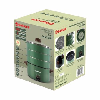  Пароварка SAKURA SA-7218GR 