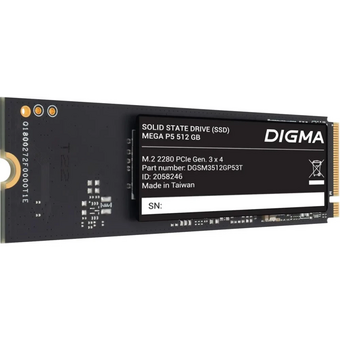  SSD Digma Mega P5 DGSM3512GP53T 512GB PCIe 3.0 x4 M.2 2280 