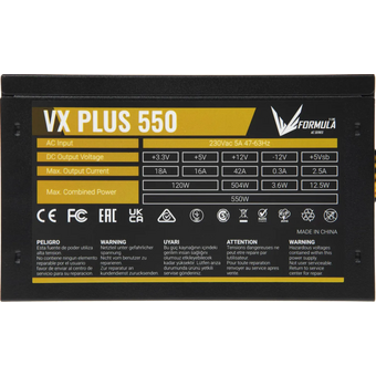  Блок питания Formula AC VX Plus (VX Plus 550W) ATX 550W (20+4pin) 120mm fan 3xSATA RTL 