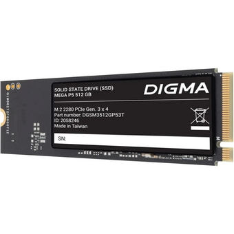  SSD Digma Mega P5 DGSM3512GP53T 512GB PCIe 3.0 x4 M.2 2280 