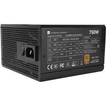  Блок питания Thermalright TR-TB750S 750W 80+ Bronze (ATX, 3, PCIe 5.0, Non-modular, 1x24(20+4)pin 550mm, 1xCPU*2 8(4+4)pin 600+150mm) 