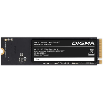  SSD Digma Mega P5 DGSM3256GP53T 256GB PCIe 3.0 x4 M.2 2280 