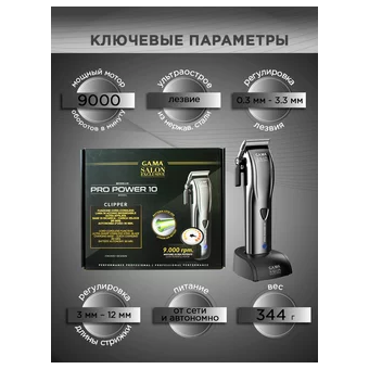  Машинка для стрижки волос Ga.Ma Pro Power10-GH (SM0150) 