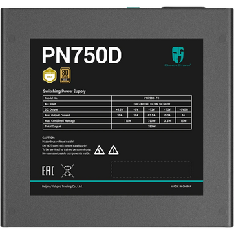  Блок питания Deepcool GamerStorm PN750D (GS PN750D) (ATX 3.1, 750W, PWM 120mm fan, Active PFC, 80+ Gold, Gen5 PCIe) RET 