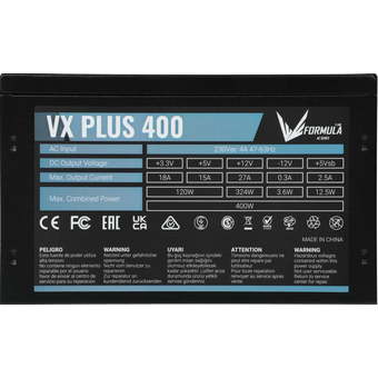  Блок питания Formula AC VX Plus (VX-400 Plus) ATX 400W (20+4pin) 120mm fan 2xSATA RTL 