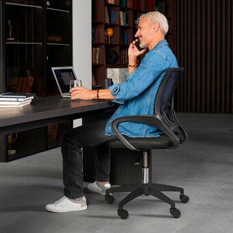  Кресло офисное BYROOM Office Staff plb (VC6001plb-B) черный 