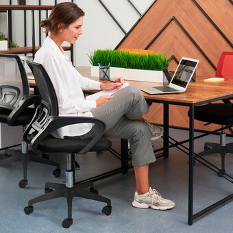  Кресло офисное BYROOM Office Staff plb (VC6001plb-B) черный 