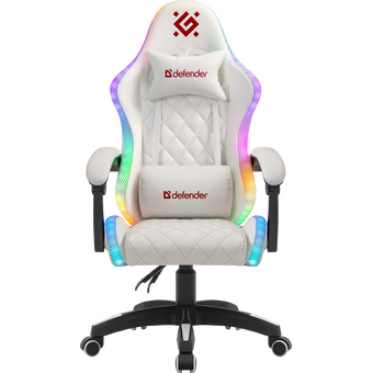  Кресло игровое Defender Energy RGB (64557) белый 