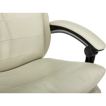  Кресло руководителя Бюрократ T-9950MSG-F слоновая кость (T-9950MSG-F/IVORY-PU) эко.кожа крестов. пластик подст.для ног 