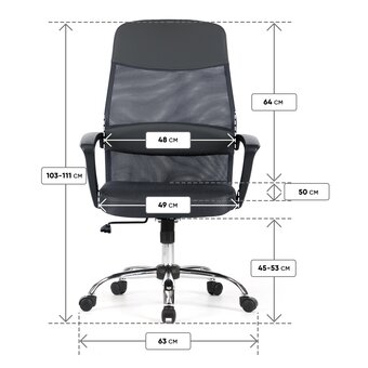  Кресло офисное BYROOM Office Fyi (W-128-B) черный 