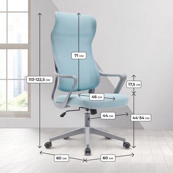  Кресло офисное BYROOM Office Boomer (D-504-BL) Blue 