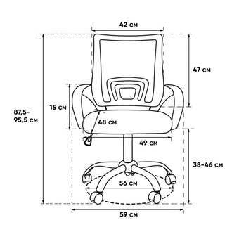  Кресло офисное BYROOM Office Staff plb (VC6001-plb-R) красный 